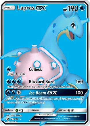 Lapras GX (Full Art) 139  - Holofoil SM Base Set - Ultra Rare