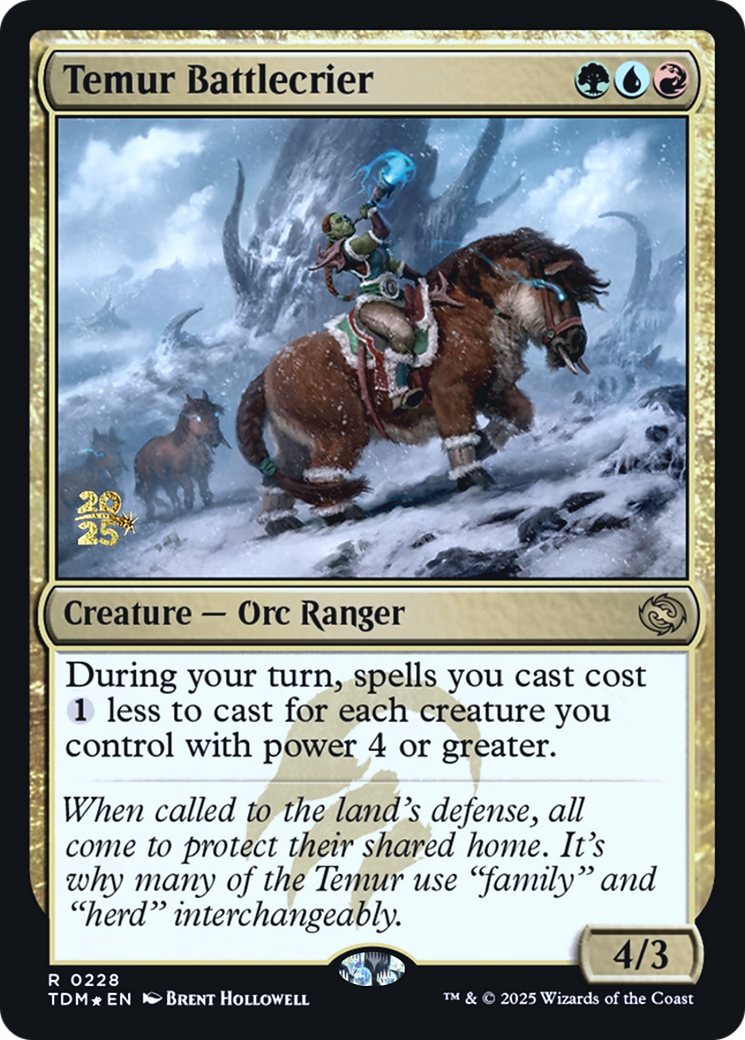 Temur Battlecrier [Tarkir: Dragonstorm Prerelease Promos]