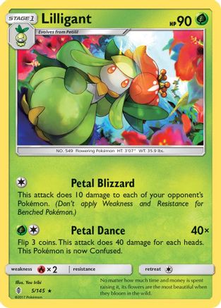 Lilligant 005/145  SM  Guardians Rising - Rare
