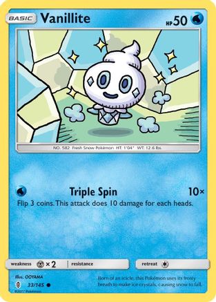Vanillite 033  SM  Guardians Rising - Common