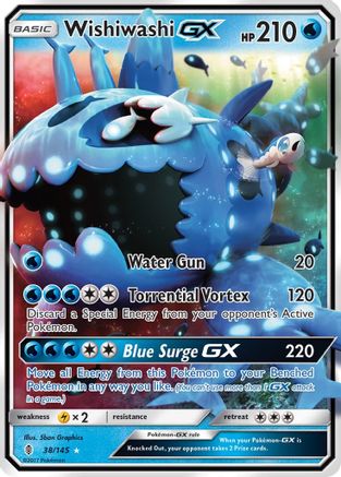 Wishiwashi GX 038  - Holofoil SM  Guardians Rising - Ultra Rare