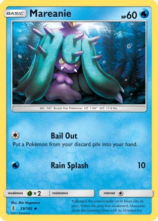Mareanie  - Reverse Holofoil SM  Guardians Rising - Uncommon
