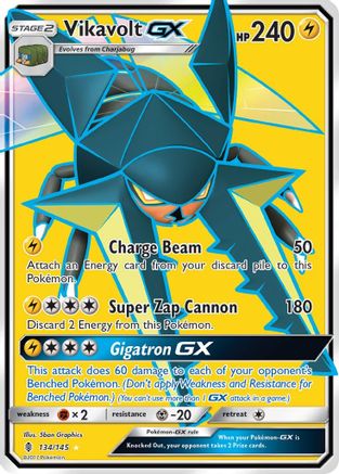 Vikavolt GX (Full Art)  - Holofoil SM  Guardians Rising - Ultra Rare