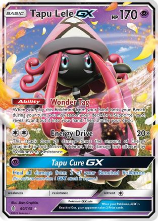 Tapu Lele GX 060  - Holofoil SM  Guardians Rising - Ultra Rare