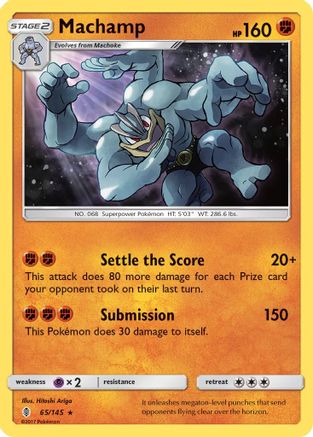 Machamp 065  - Holofoil SM  Guardians Rising - Holo Rare