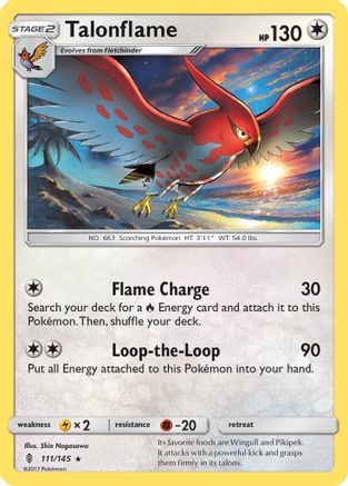 Talonflame  - Reverse Holofoil SM  Guardians Rising - Rare