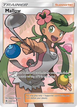 Mallow (Full Art) 145  - Holofoil SM  Guardians Rising - Ultra Rare