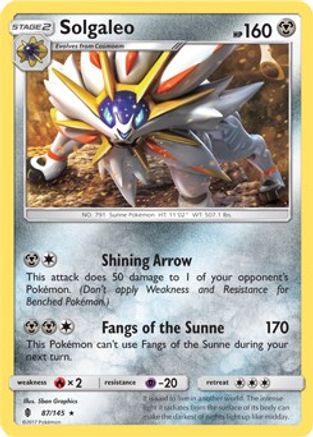 Solgaleo - 87/145 (SM Guardians Rising)/145  - Holofoil Deck Exclusives - Holo Rare