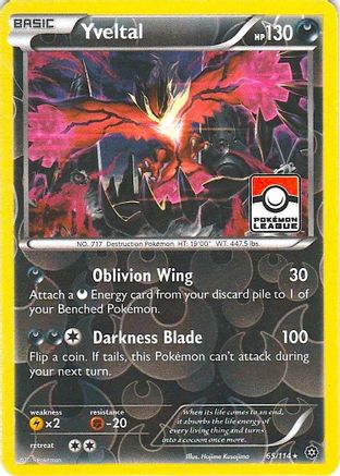 Yveltal 065/114  - Reverse Holofoil League & Championship Cards - Promo