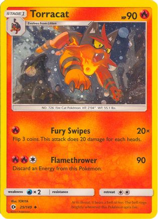 Torracat - 25/149 (Cosmos Holo)/149  - Holofoil League & Championship Cards - Promo