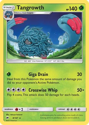 Tangrowth  SM  Burning Shadows - Rare