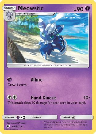 Meowstic 060  SM  Burning Shadows - Rare