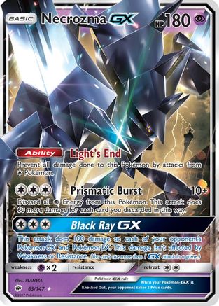 Necrozma GX 063  - Holofoil SM  Burning Shadows - Ultra Rare