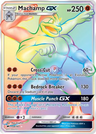 Machamp GX (Secret)  - Holofoil SM  Burning Shadows - Secret Rare