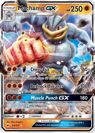Machamp GX 064  - Holofoil SM  Burning Shadows - Ultra Rare