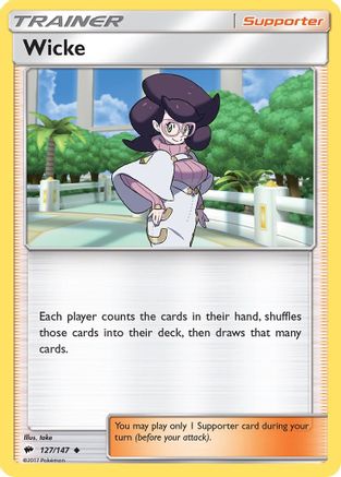 Wicke 127  - Reverse Holofoil SM  Burning Shadows - Uncommon