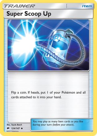 Super Scoop Up 124  - Reverse Holofoil SM  Burning Shadows - Uncommon