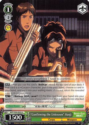 "Confirming the Unknown" Hanji (AOT/S50-E033 U) - Attack on Titan Vol. 2