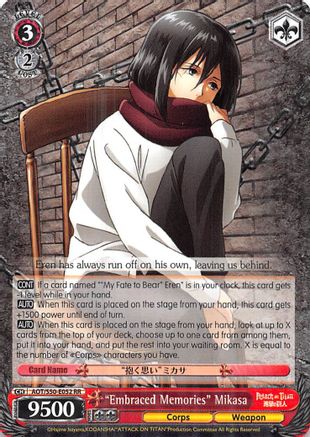 "Embraced Memories" Mikasa (AOT/S50-E052 RR) - Attack on Titan Vol. 2
