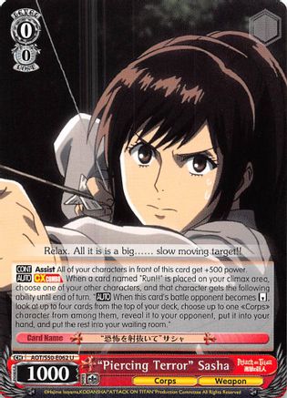 "Piercing Terror" Sasha (AOT/S50-E062 U) - Attack on Titan Vol. 2