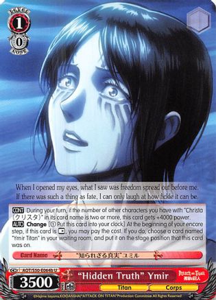 "Hidden Truth" Ymir (B) (AOT/S50-E064b U) - Attack on Titan Vol. 2