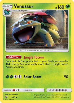 Venusaur 003  Shining Legends - Uncommon