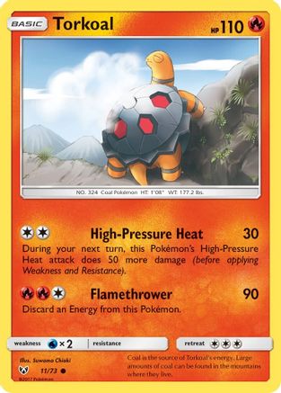 Torkoal  - Reverse Holofoil Shining Legends - Common