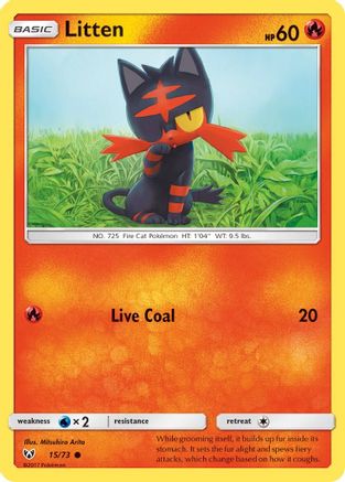Litten 015  Shining Legends - Common