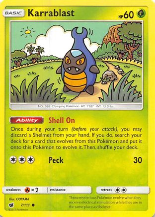 Karrablast 007  - Reverse Holofoil SM  Crimson Invasion - Common