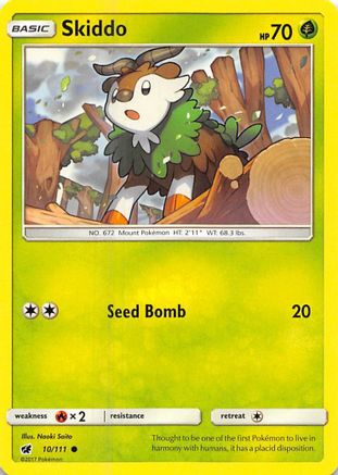 Skiddo 010  - Reverse Holofoil SM  Crimson Invasion - Common
