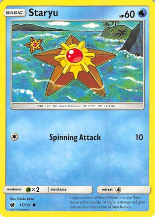 Staryu 015  - Reverse Holofoil SM  Crimson Invasion - Common