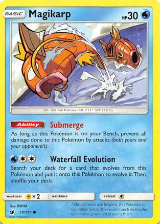 Magikarp 017  - Reverse Holofoil SM  Crimson Invasion - Common
