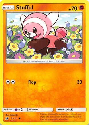 Stufful 055  - Reverse Holofoil SM  Crimson Invasion - Common