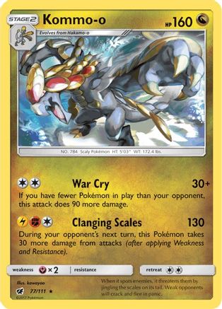 Kommo-o 077  SM  Crimson Invasion - Rare