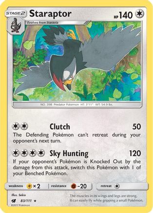 Staraptor  SM  Crimson Invasion - Rare
