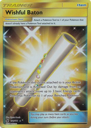 Wishful Baton (Secret)  - Holofoil SM  Crimson Invasion - Secret Rare