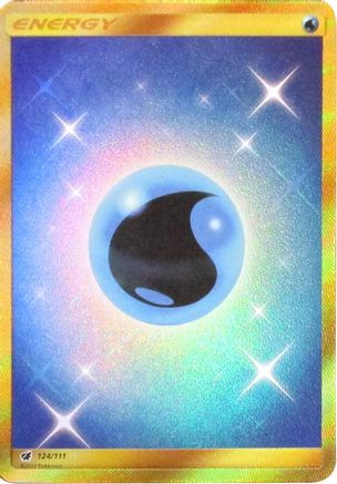 Water Energy (Secret) 124  - Holofoil SM  Crimson Invasion - Secret Rare