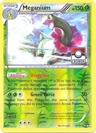 Meganium 003/122  - Reverse Holofoil League & Championship Cards - Promo