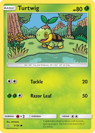 Turtwig (7) 007  SM  Ultra Prism - Common