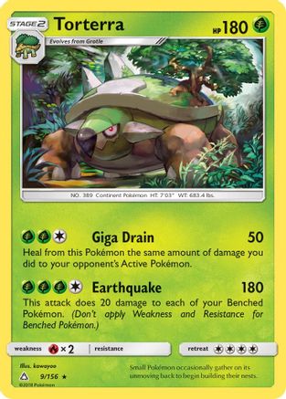 Torterra 009  - Holofoil SM  Ultra Prism - Holo Rare