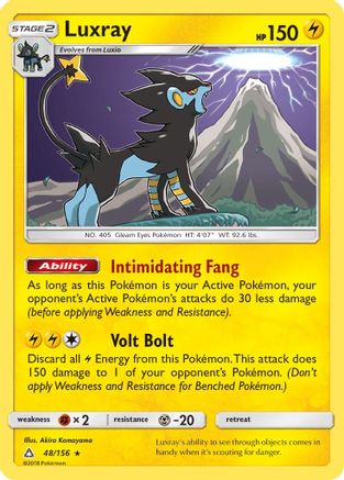 Luxray/156  - Reverse Holofoil SM  Ultra Prism - Holo Rare