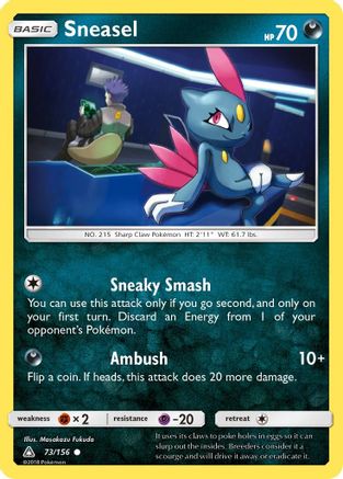 Sneasel 073/156  SM  Ultra Prism - Common