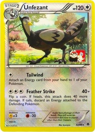 Unfezant 082/98  - Reverse Holofoil League & Championship Cards - Promo