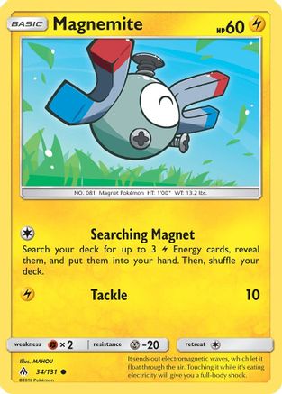 Magnemite 034  - Reverse Holofoil SM  Forbidden Light - Common