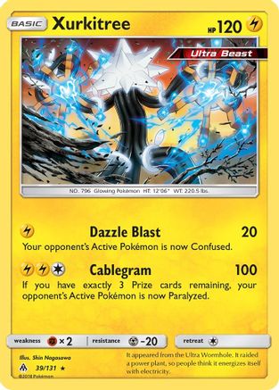 Xurkitree 039/131  - Reverse Holofoil SM  Forbidden Light - Rare