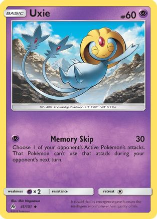 Uxie 041/131  - Reverse Holofoil SM  Forbidden Light - Uncommon