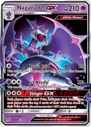Naganadel GX 056  - Holofoil SM  Forbidden Light - Ultra Rare