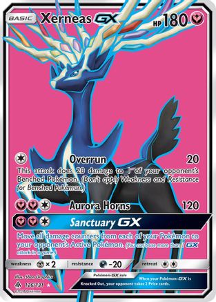 Xerneas GX (Full Art)  - Holofoil SM  Forbidden Light - Ultra Rare