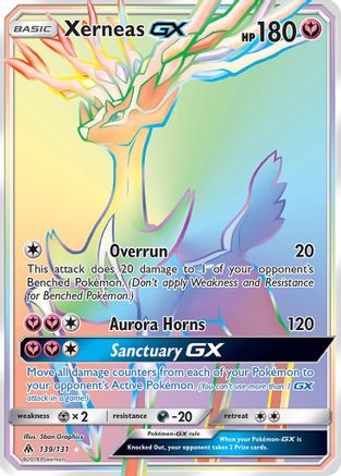 Xerneas GX (Secret)  - Holofoil SM  Forbidden Light - Secret Rare