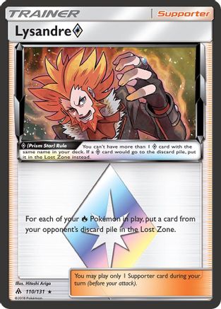 Lysandre Prism Star 110  - Holofoil SM  Forbidden Light - Prism Rare